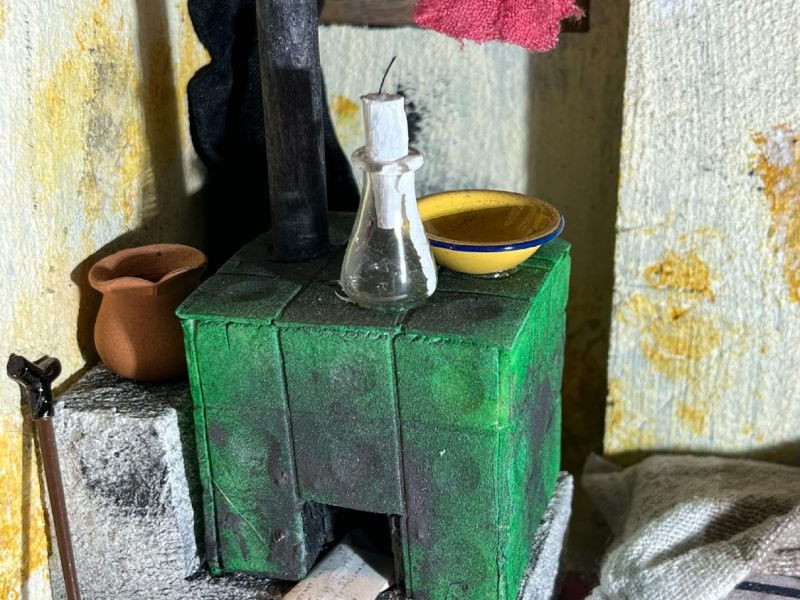 diorama der arme poet kamin