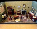 Sherlock Holmes Wohnzimmer im Diorama als Komplettansicht